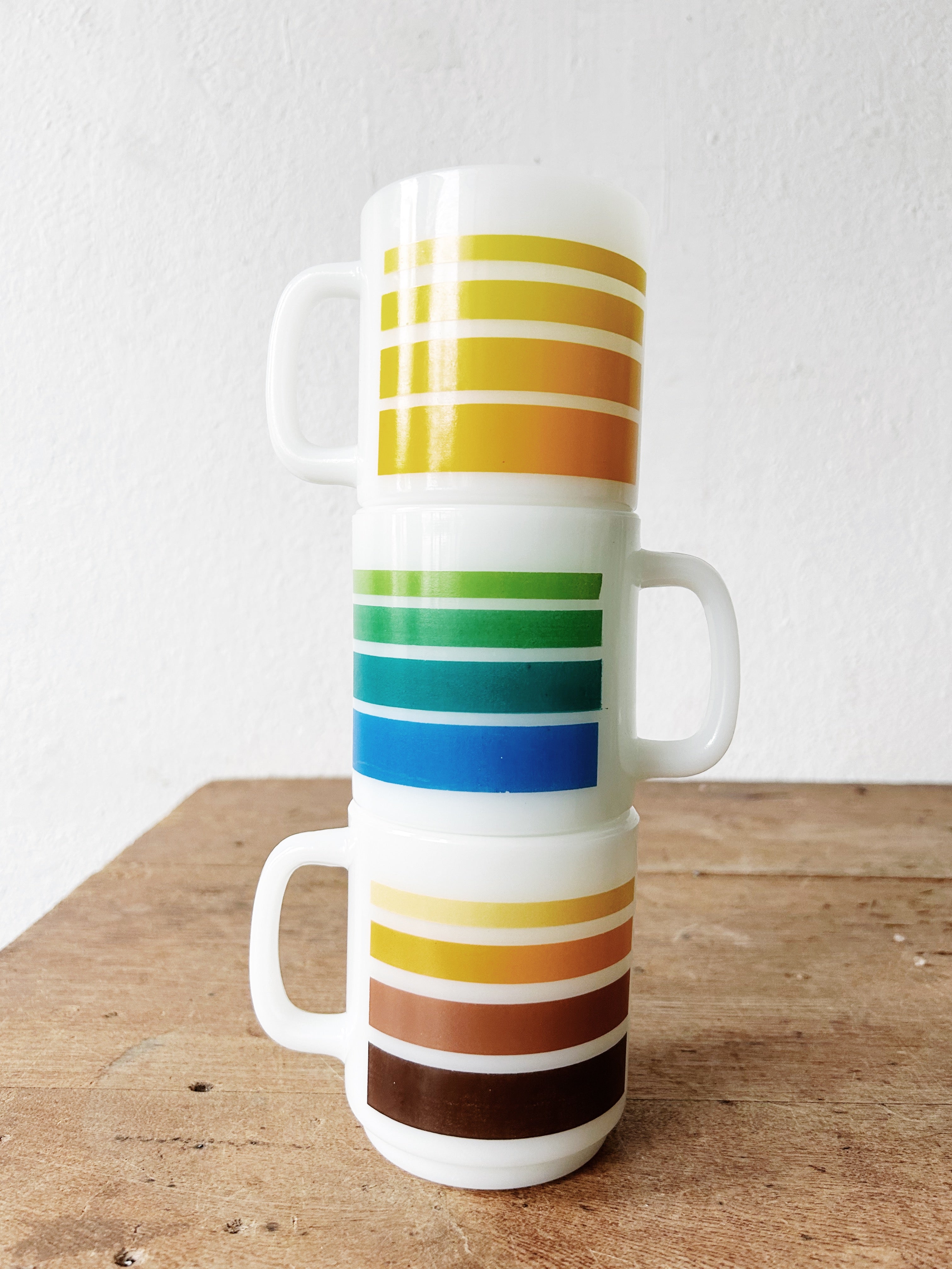 Mid Century Glasbake Mugs Set of Three - Thumbnail 2