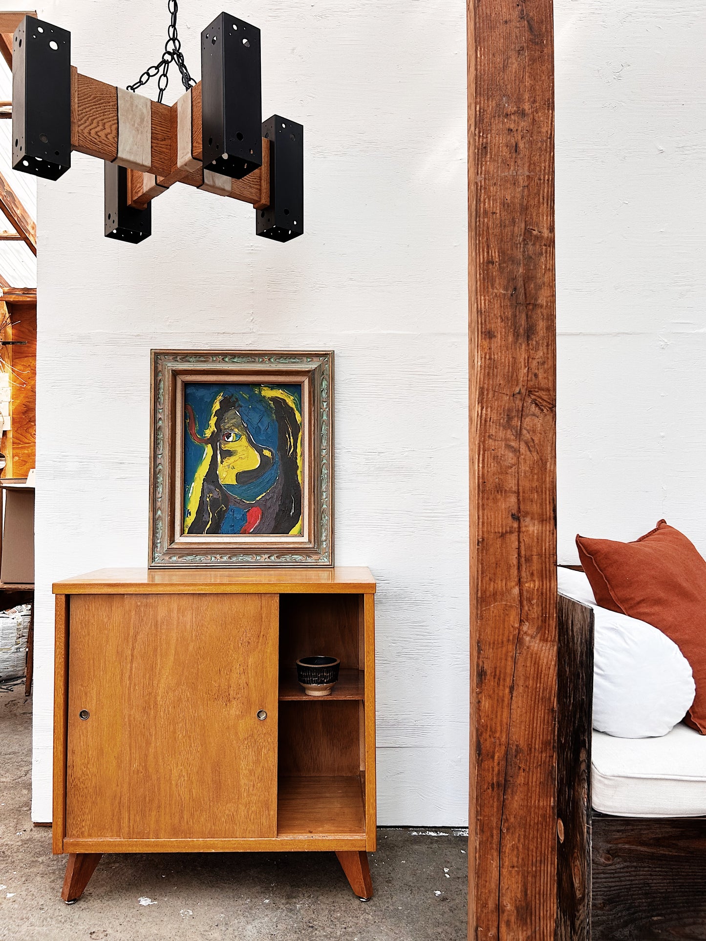 Vintage Sliding Door Cabinet