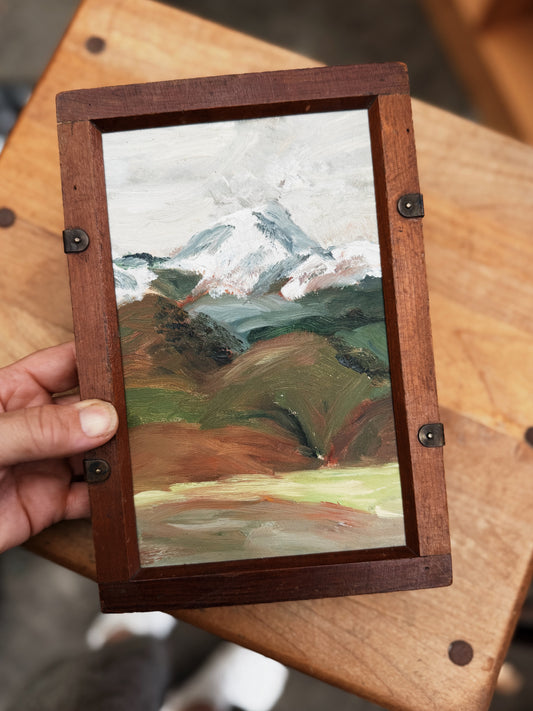 Mt St. Helen's Folk Art Painting