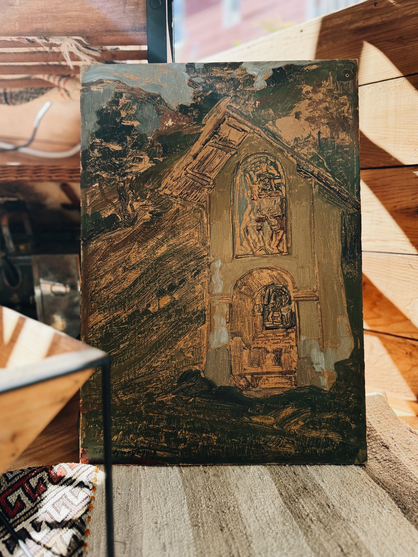 Antique Theatre Painting
