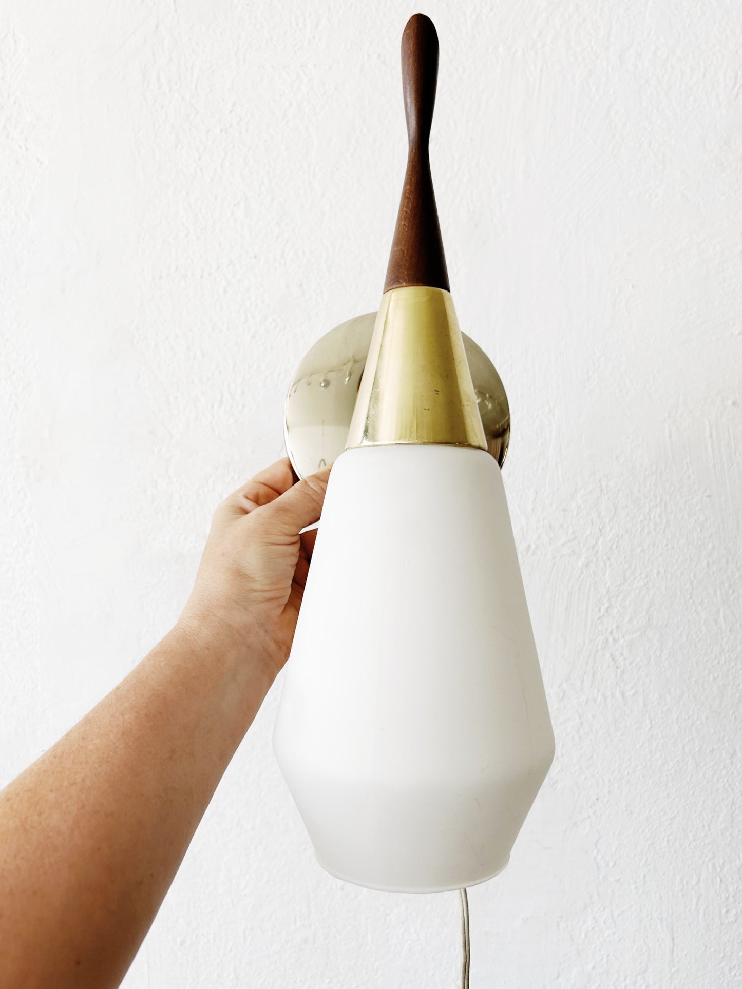 Mid Century Opaline Glass Sconce