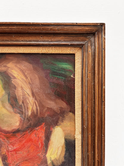 Original Vintage Portrait Painting