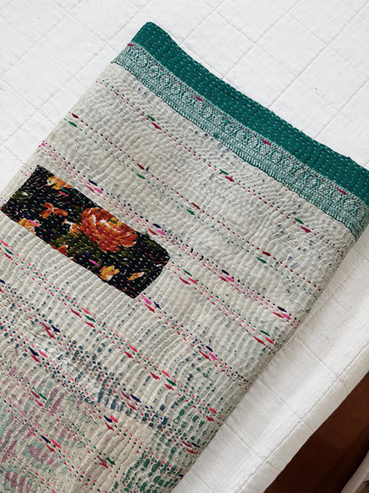Vintage Patchwork Kantha Quilt