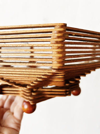 Vintage Handmade Tramp Art Bowl