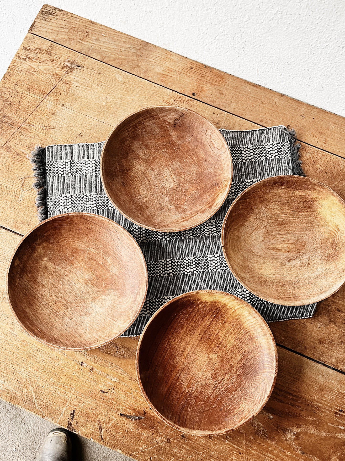 Vintage Wooden Bowl Set