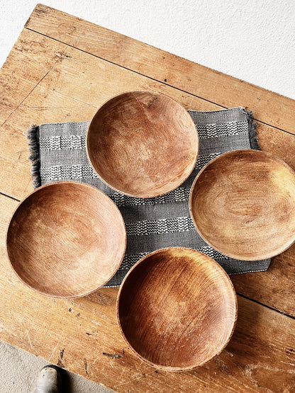 Vintage Wooden Bowl Set