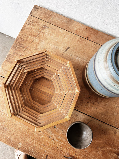 Vintage Handmade Tramp Art Bowl