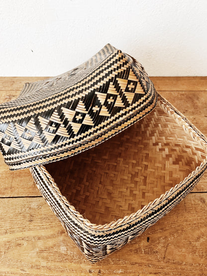 Vintage Lidded Basket