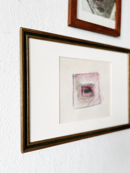 Vintage Lourdan Kimbrell Original Mixed Media Painting