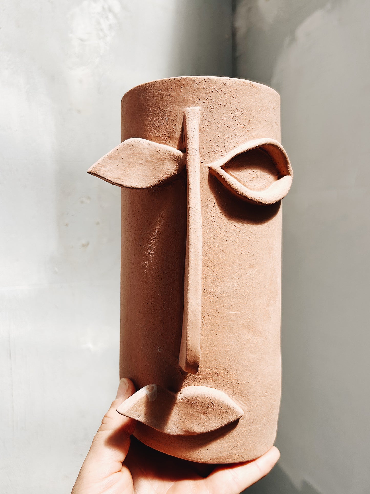 Handmade Picasso Inspired Terra Vase