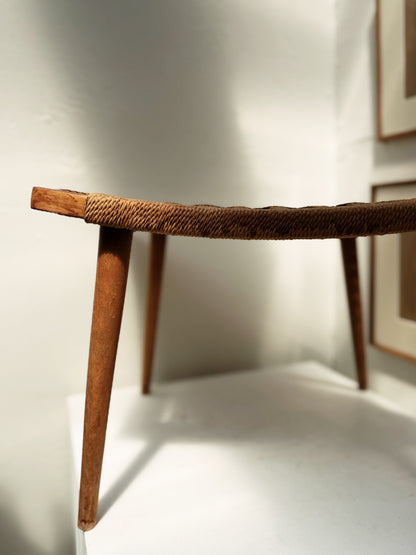 Vintage Rope Stool Mid Century Japan