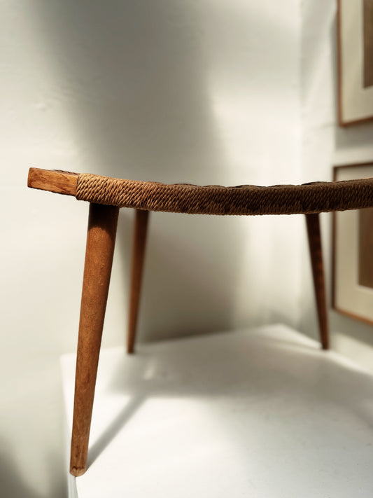 Vintage Rope Stool Mid Century Japan