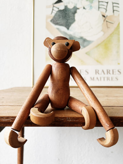 Mid Century Wood Monkey