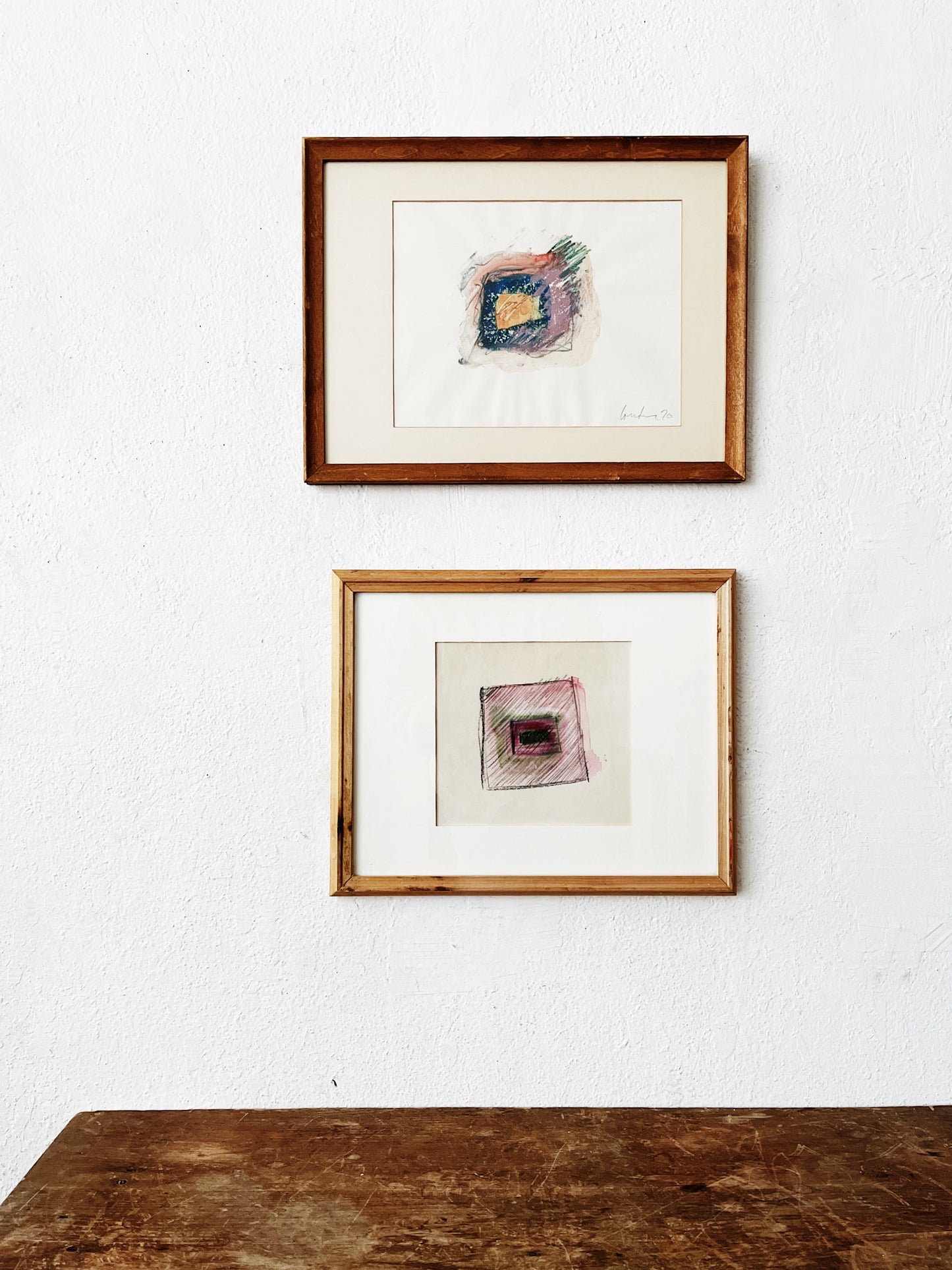 Vintage Lourdan Kimbrell Original Mixed Media Painting