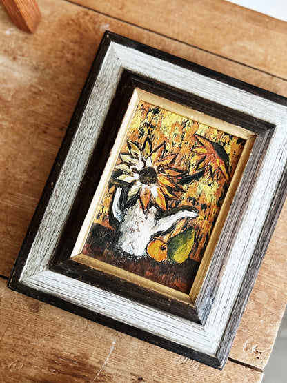 Mid Century Still Life Painting in Oil