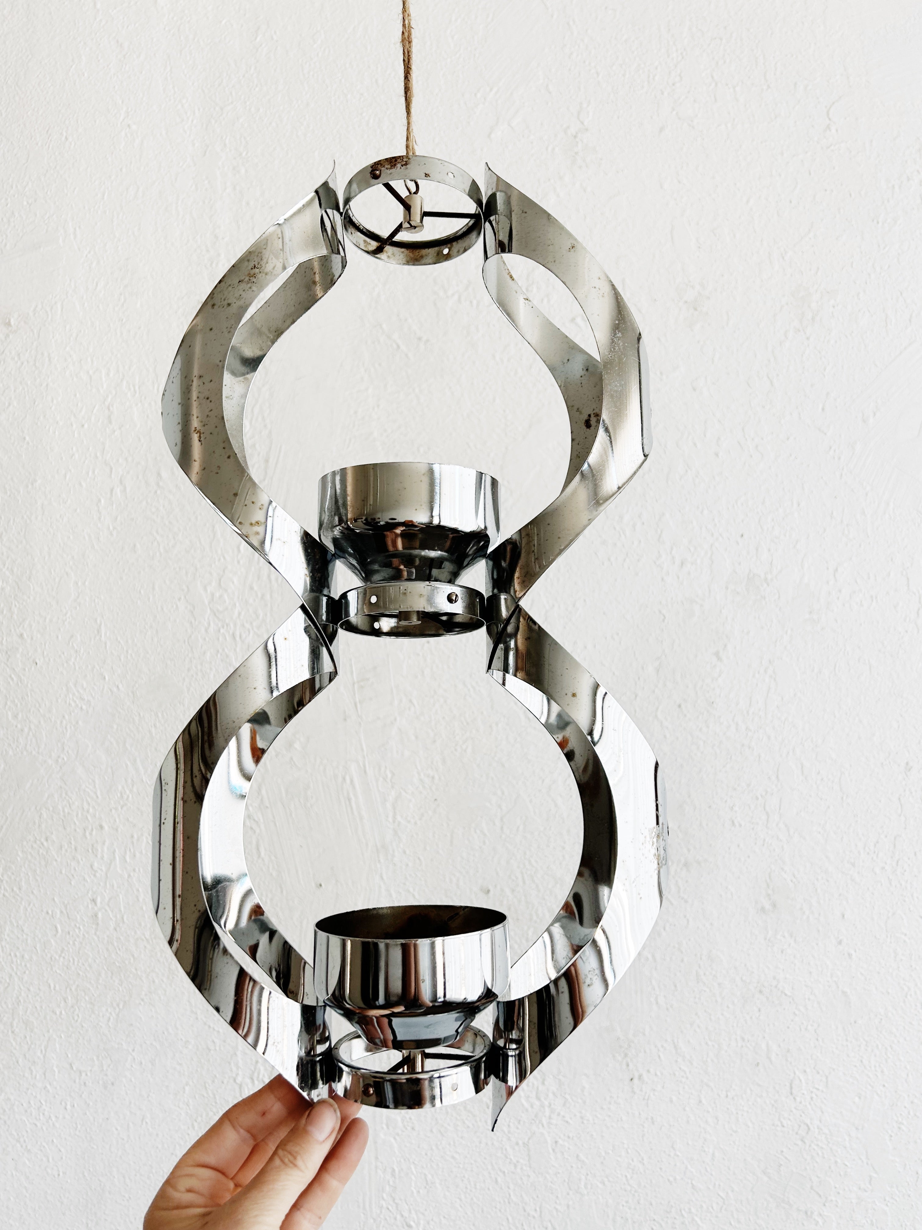 Mid Century Chrome Double Hanger