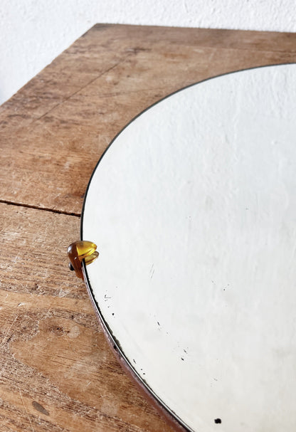 Round Industrial Edge Vintage Mirror