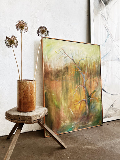Large Vintage Abstract Painting