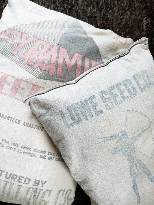 Handmade Feed Sack Pillows