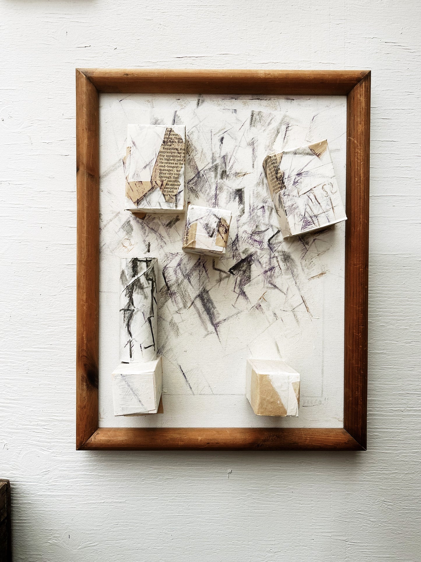 Vintage Norma Driscoll Mixed Media Collage