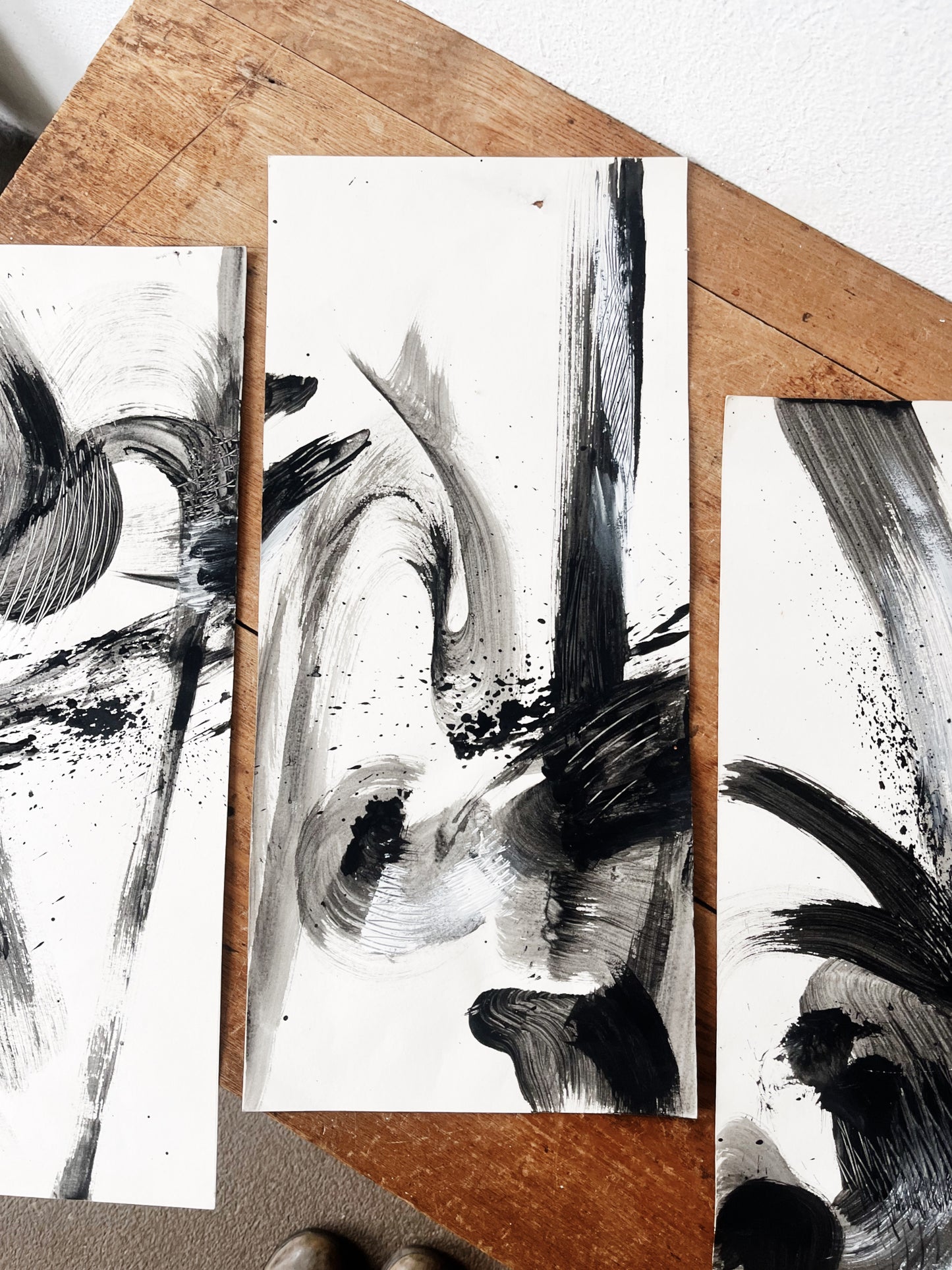 Original India Ink Abstract Painting