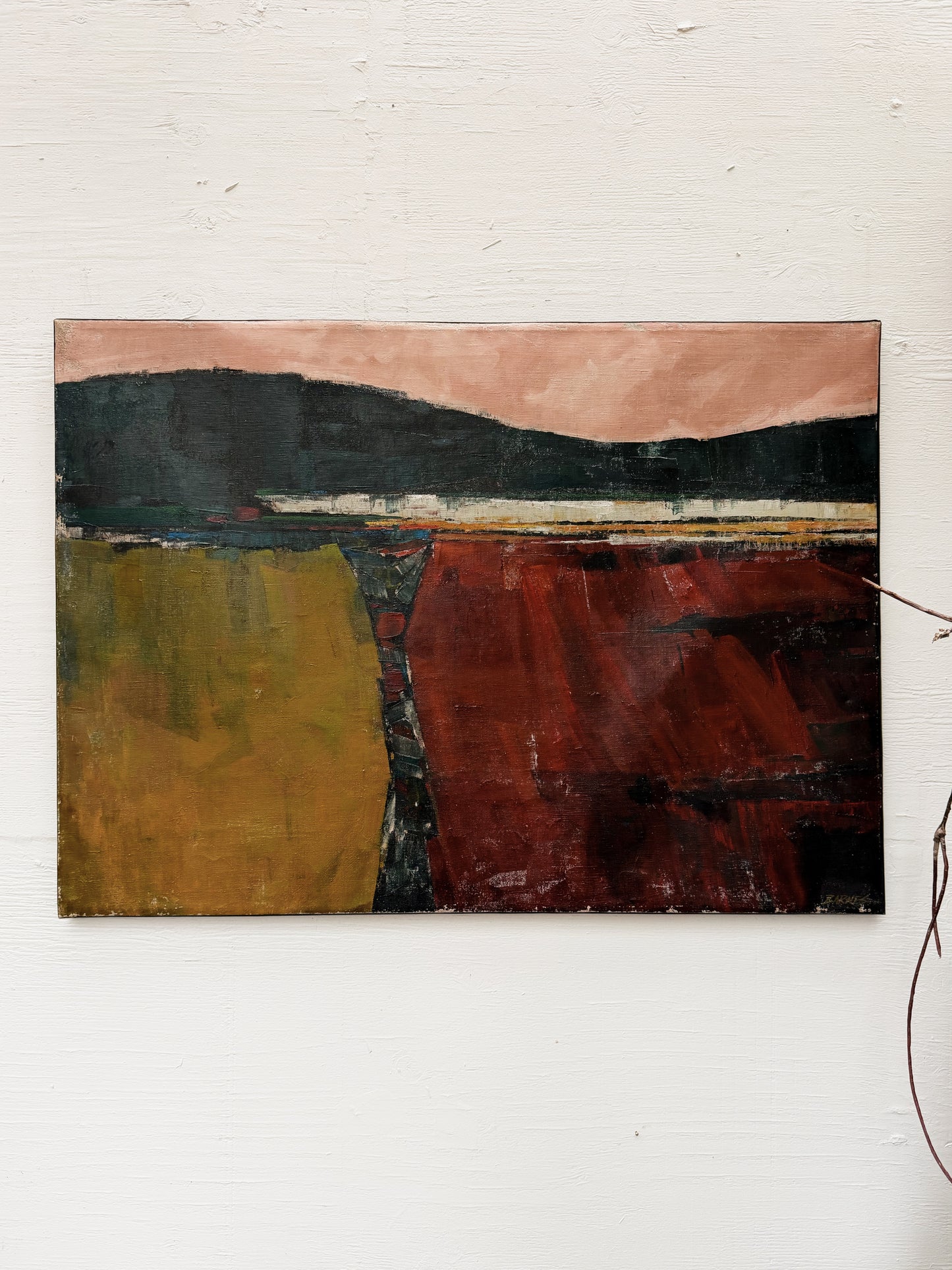 Original Abstract Painting on Linen