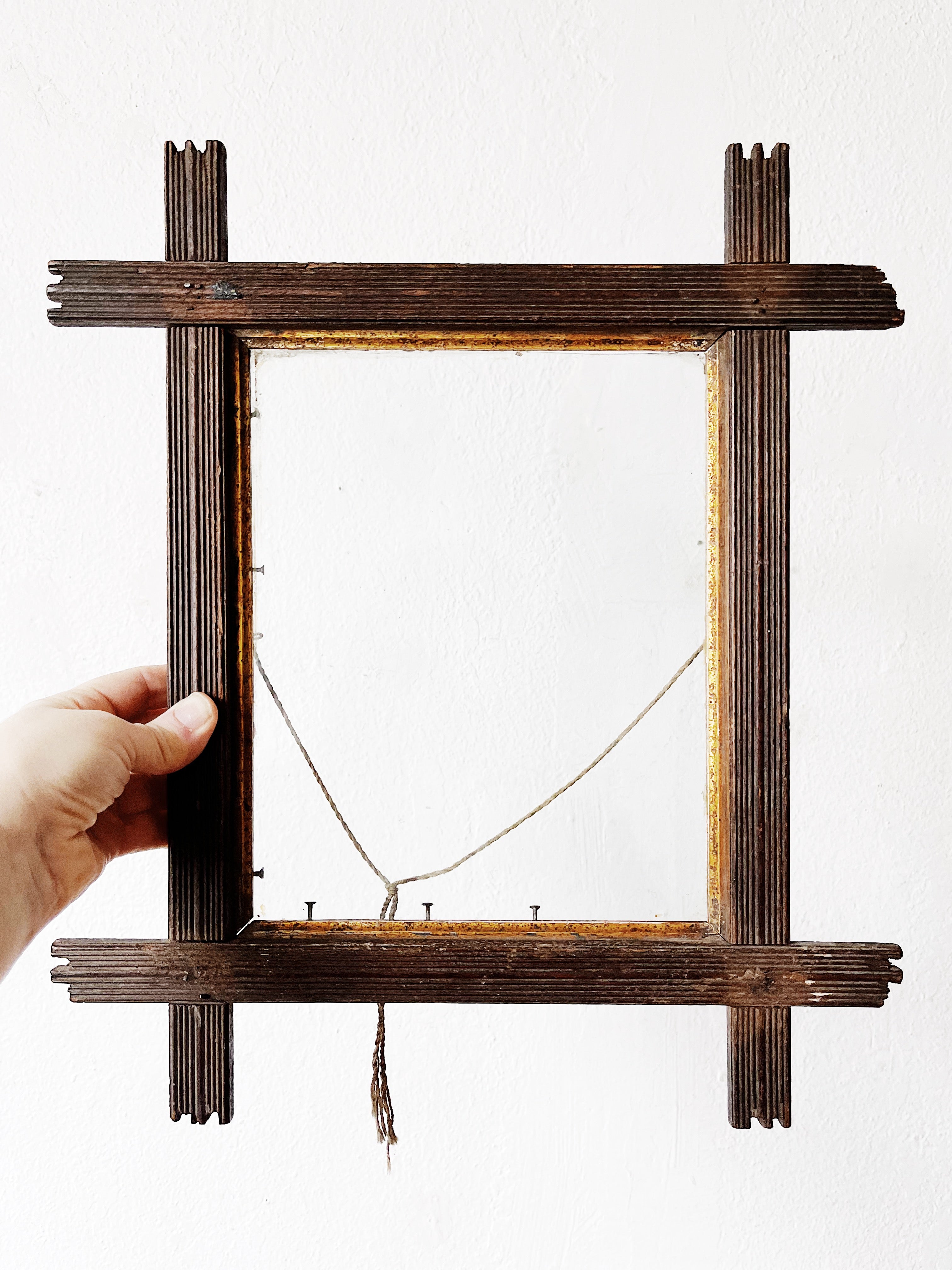 Antique Adirondack Wood Frame