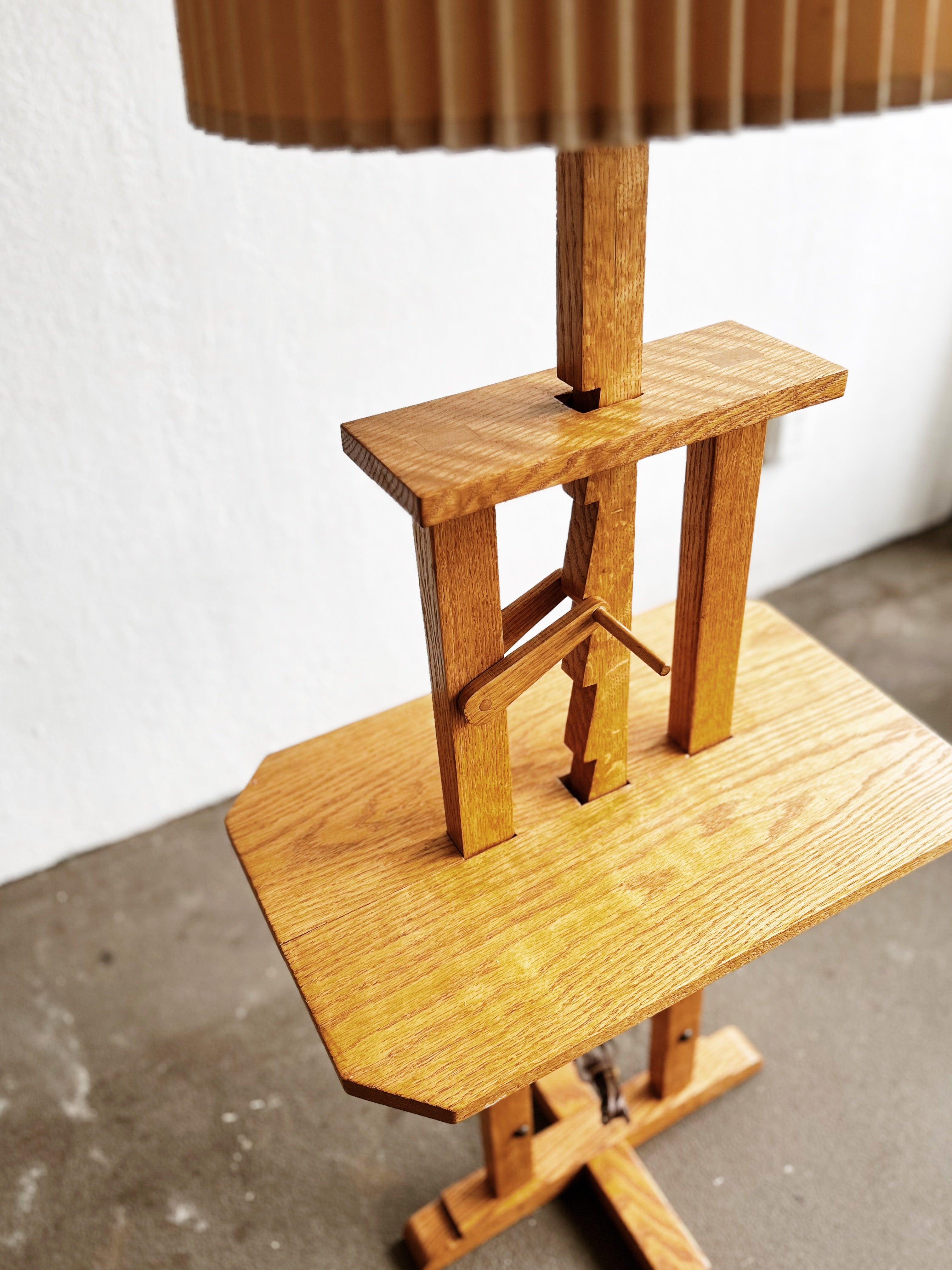 Vintage Oak Lamp - Thumbnail 5