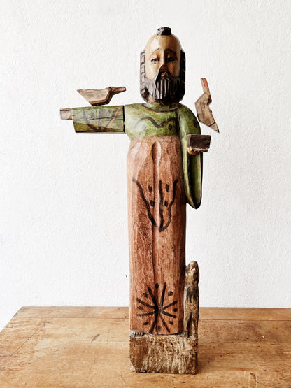 Carved Saint Francis Statue