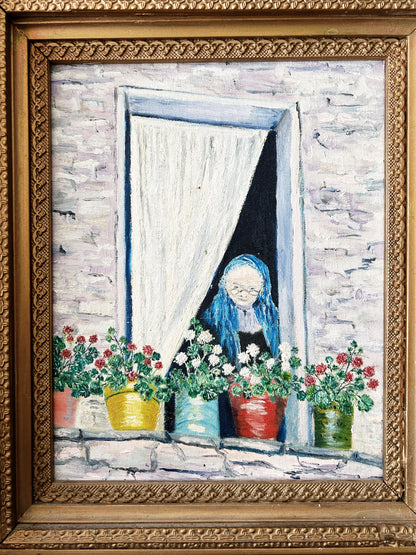 Mid Century Painting in an Antique Frame