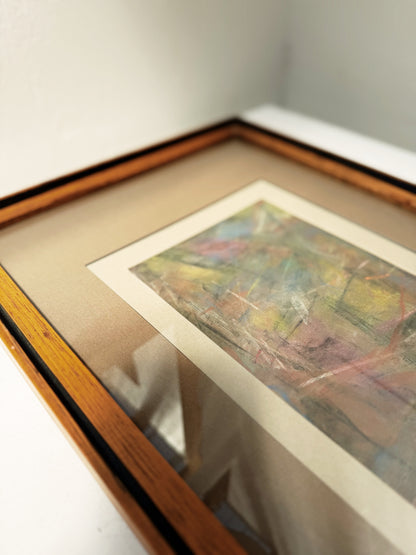 Leonard Dixon Abstract Pastel Drawing