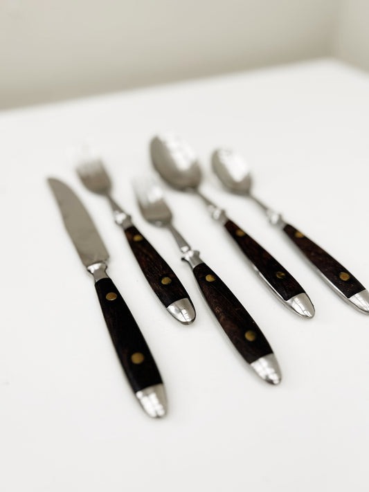Mid Century Rosewood Flatware Setting (8 avail)