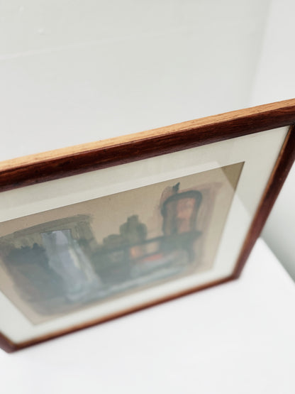 Vintage 1970s Abstract Landscape Painting