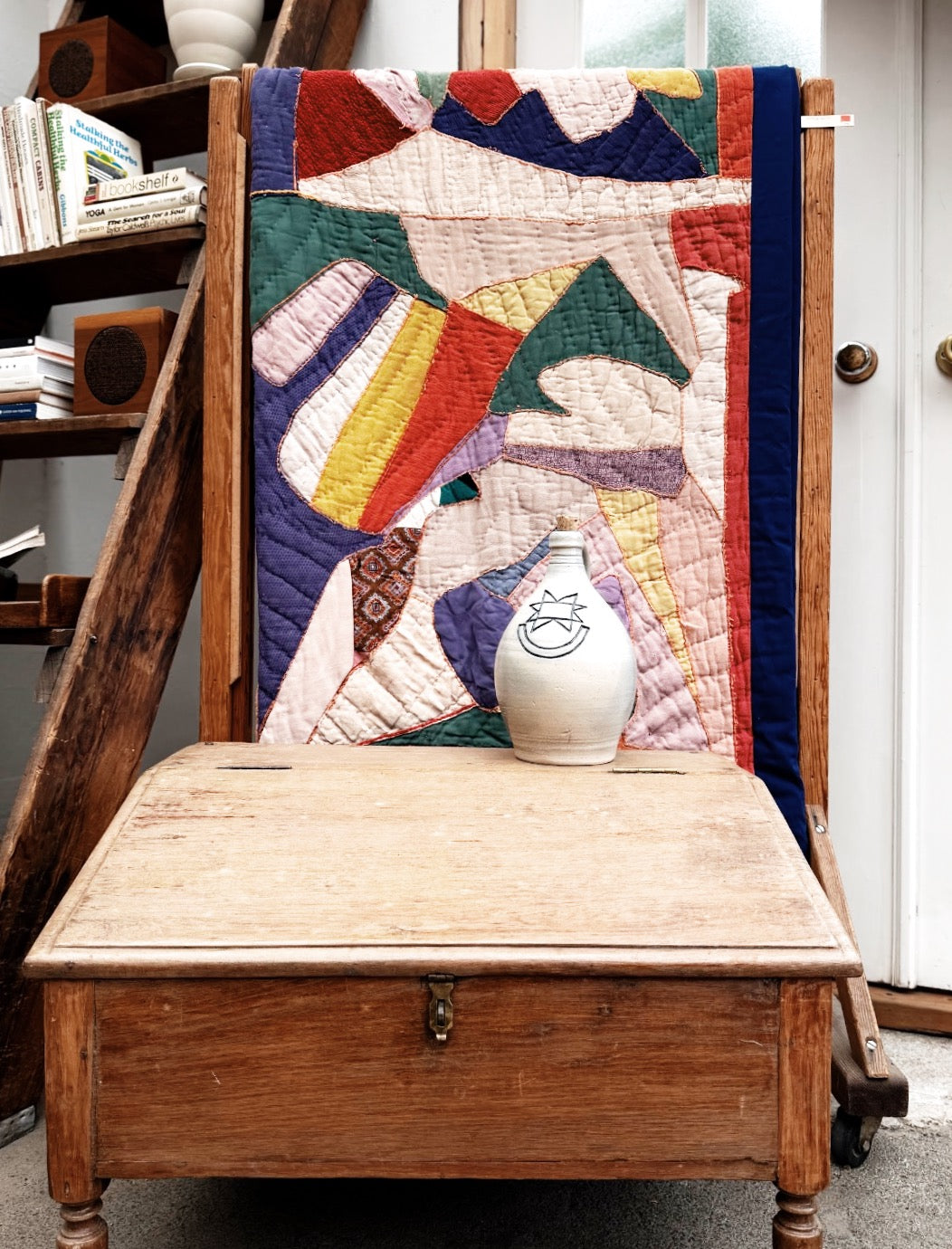 Vintage Silk Freeform Quilt