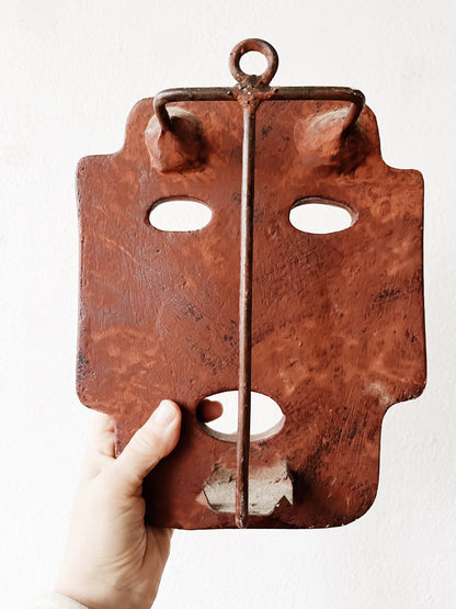 Mid Century Clay Mask Luminary