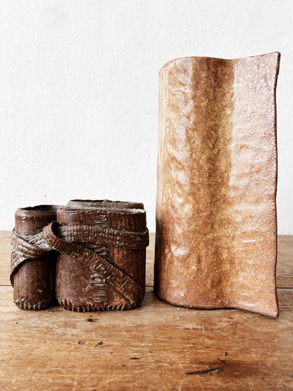 Handmade Art Pottery Vessel. Pencil/ Art Brushes Holder