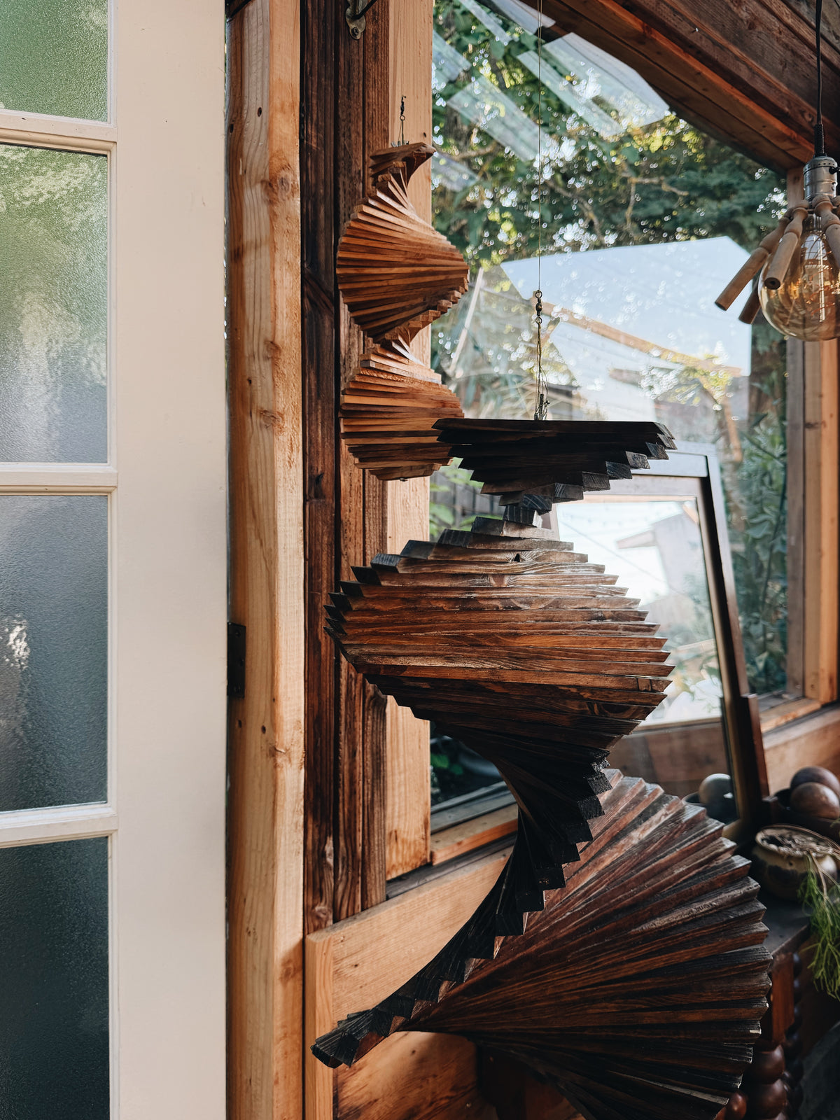 Giant Vintage Spinning Wood Whirligig