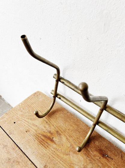 Vintage Brass Coat/ Hat Rack