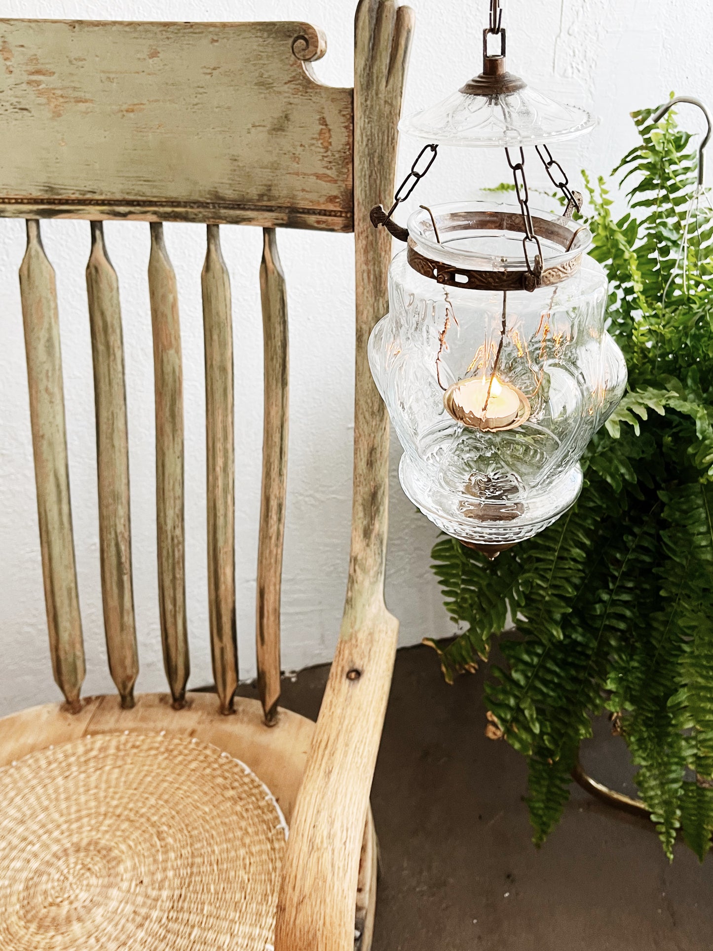 Vintage Pressed Glass Lantern