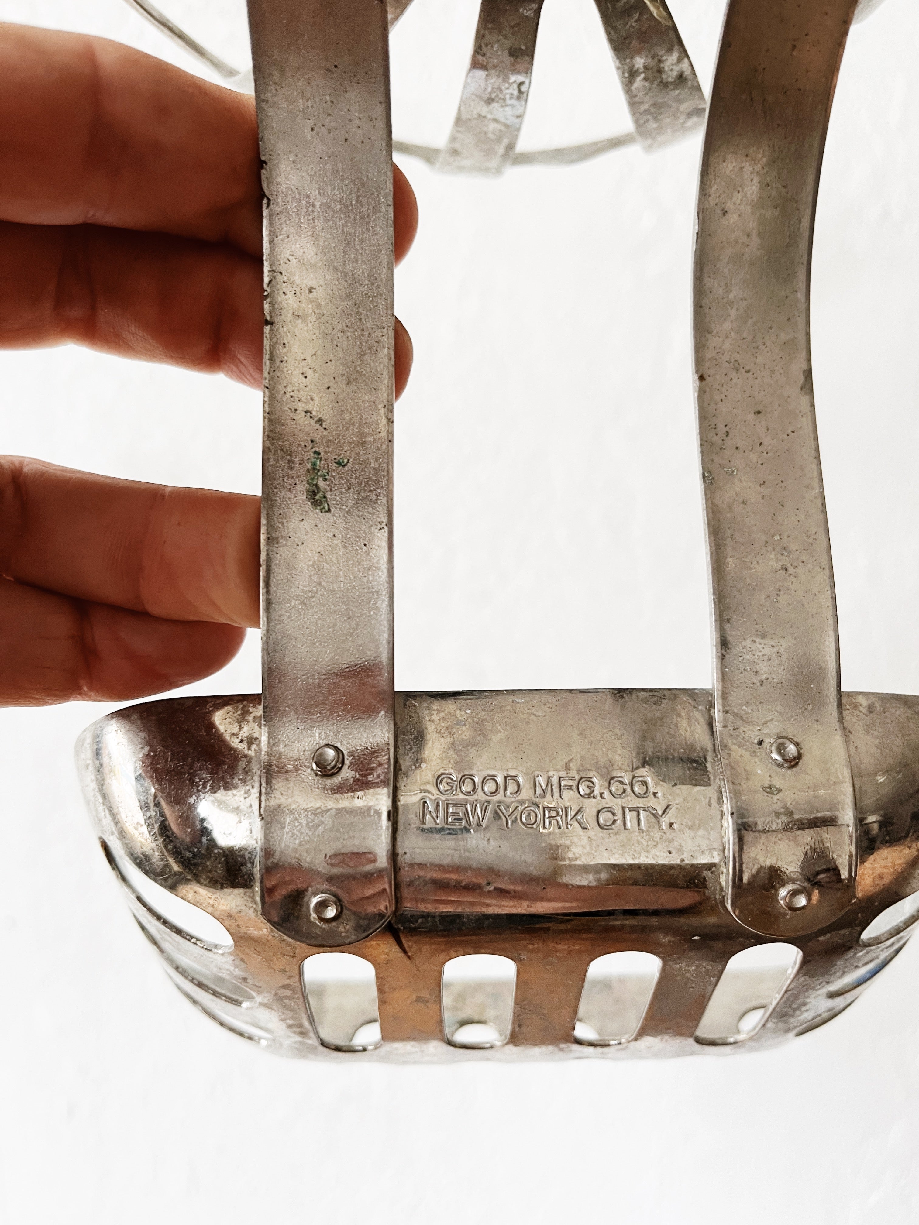 Antique Nickel Plated Bath Caddy - Thumbnail 2