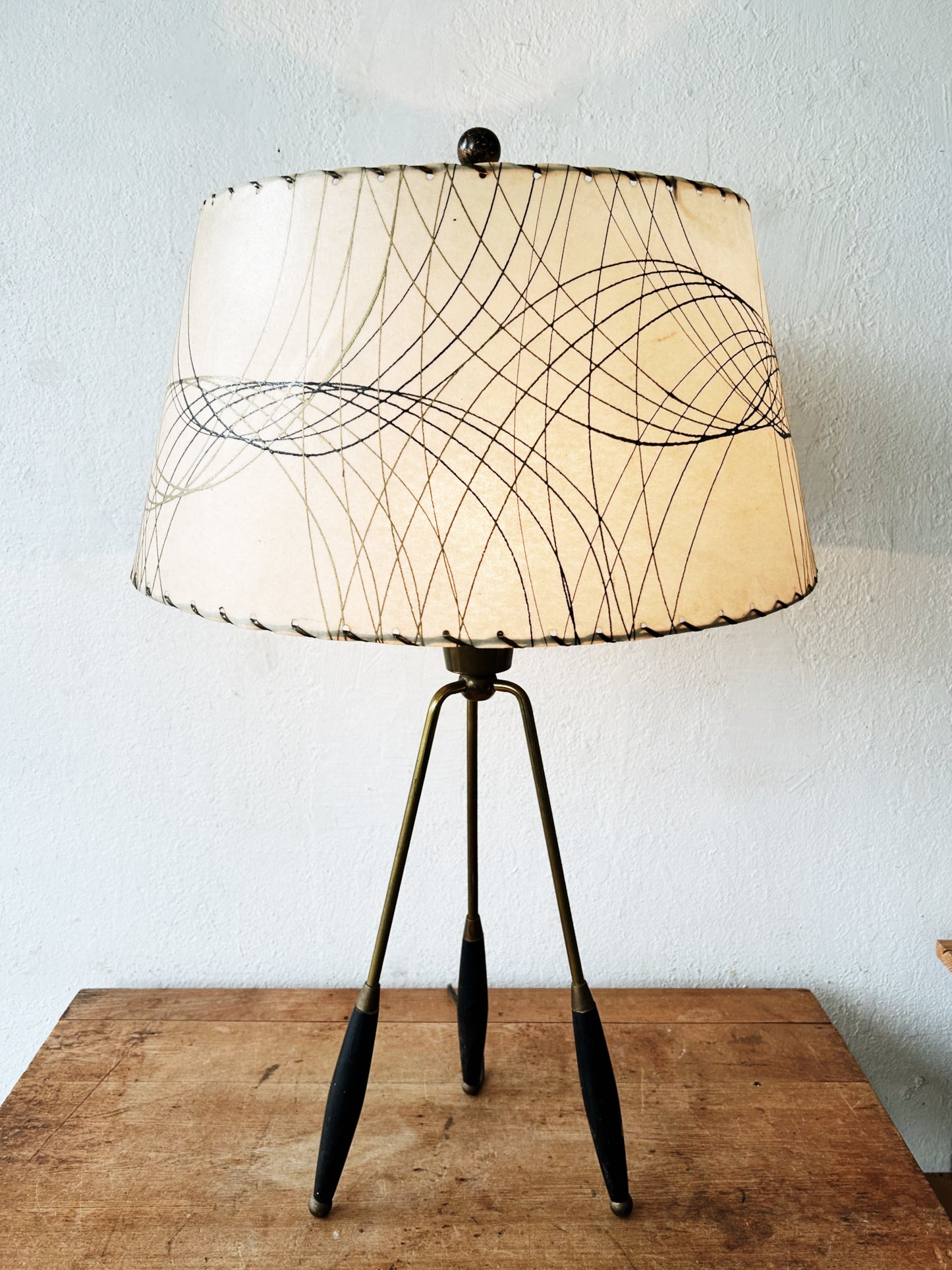 Tall Mid Century Tripod Lamp