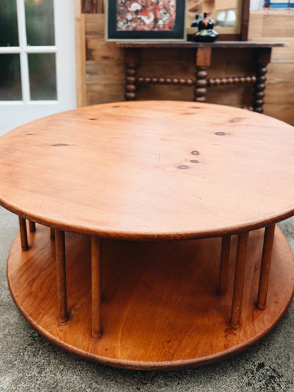 Handmade Vintage Spinning Coffee Table