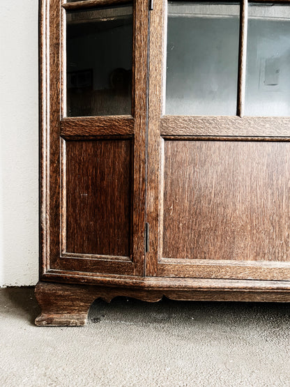 Vintage Walnut Bow Front Cabinet