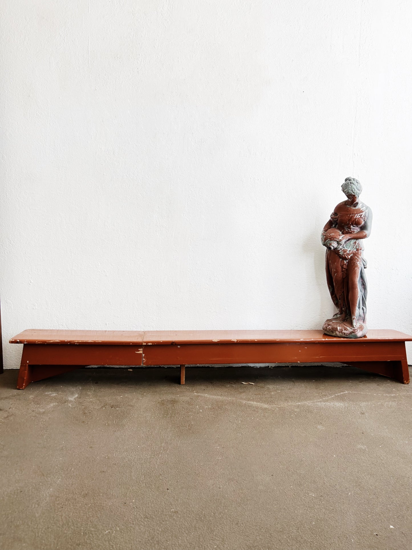 Vintage Wood Boot Bench