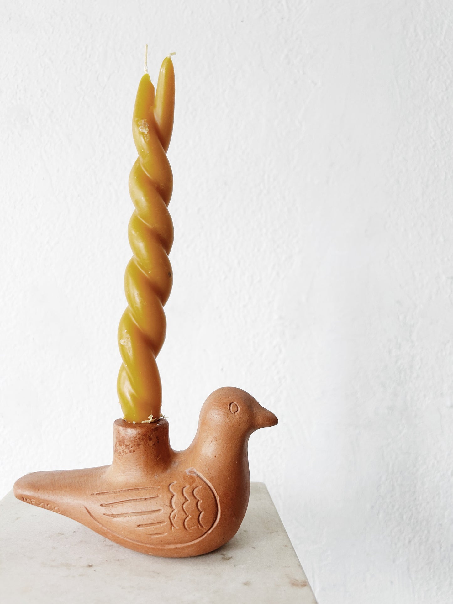 Vintage Terra Cotta Candle Holder Mexico