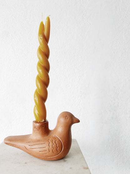 Vintage Terra Cotta Candle Holder Mexico