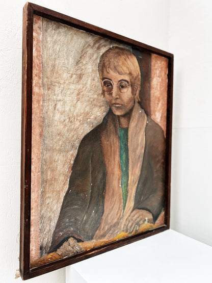 Vintage Oil Portrait Painting