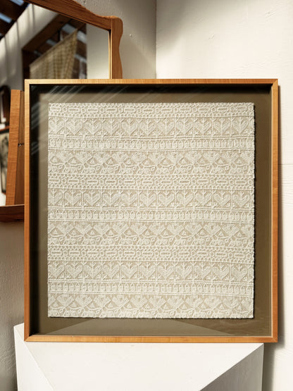 Vintage Framed Textile Art