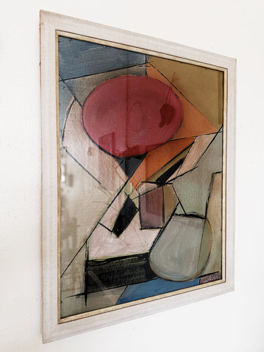 Original Abstract Cubist Painting