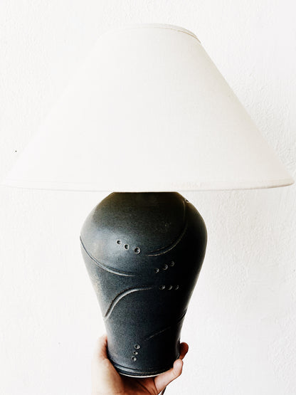 Handmade Pottery Lamp with Shade